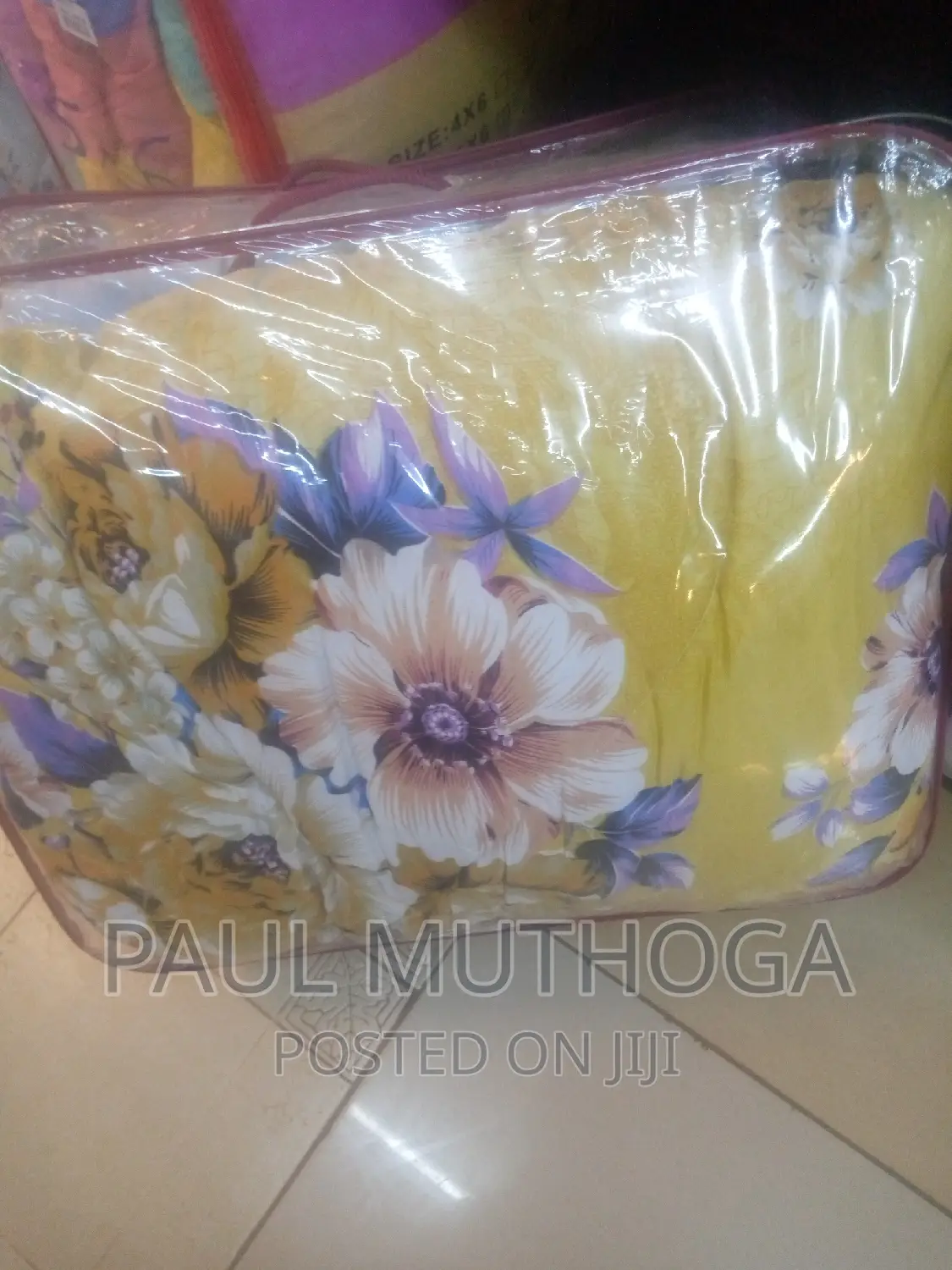 5*6 Yellow Flowered Duvet