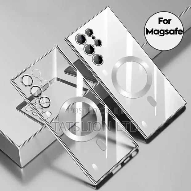 For Samsung Galaxy S24 S 24 Ultra Plus Magsafe Plating Clear