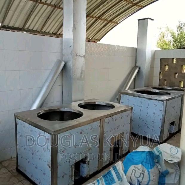 Stainless Steel Two Sufuria Energy Saving Jiko 100ltres.