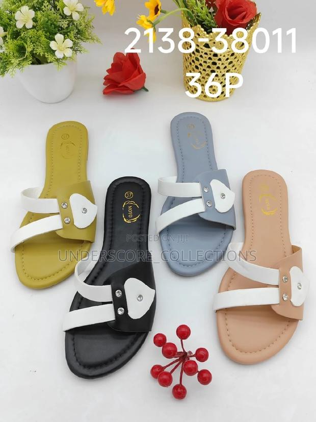 Classy Ladies Flat Open Maternity Friendly Shoes - thumbnail 2