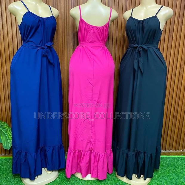 High-End Ladies Maxi Spaghetti Dresses - main view
