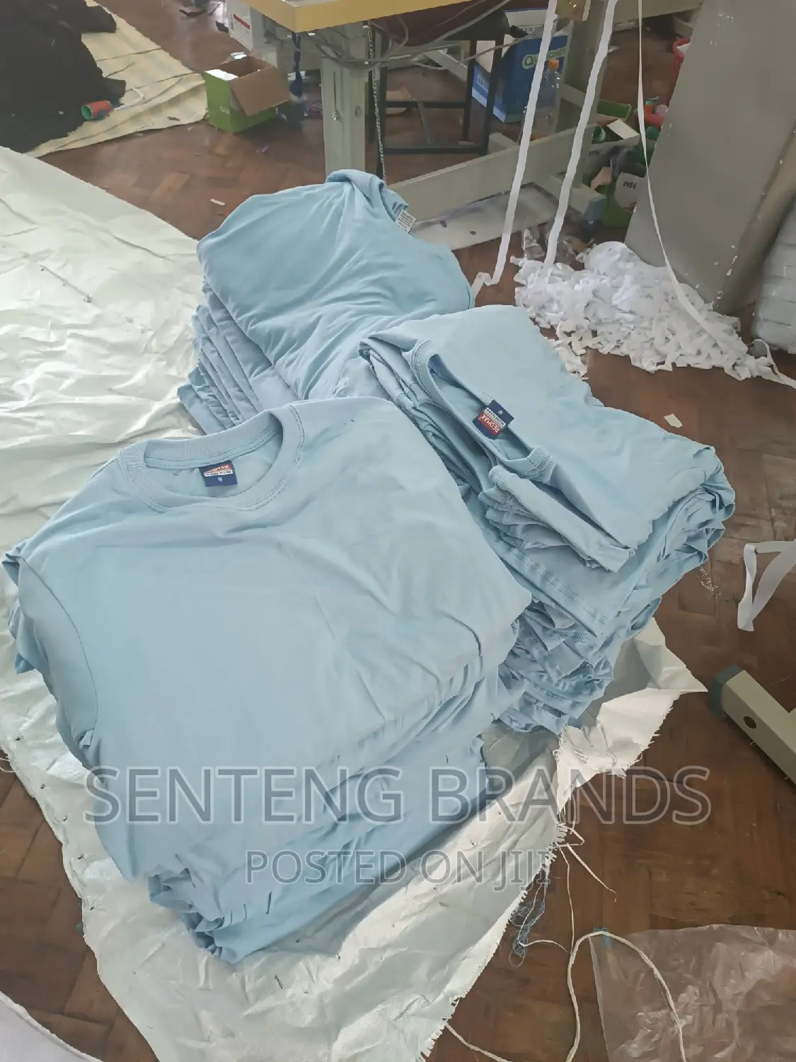 Sky Blue Round Neck T-Shirts
