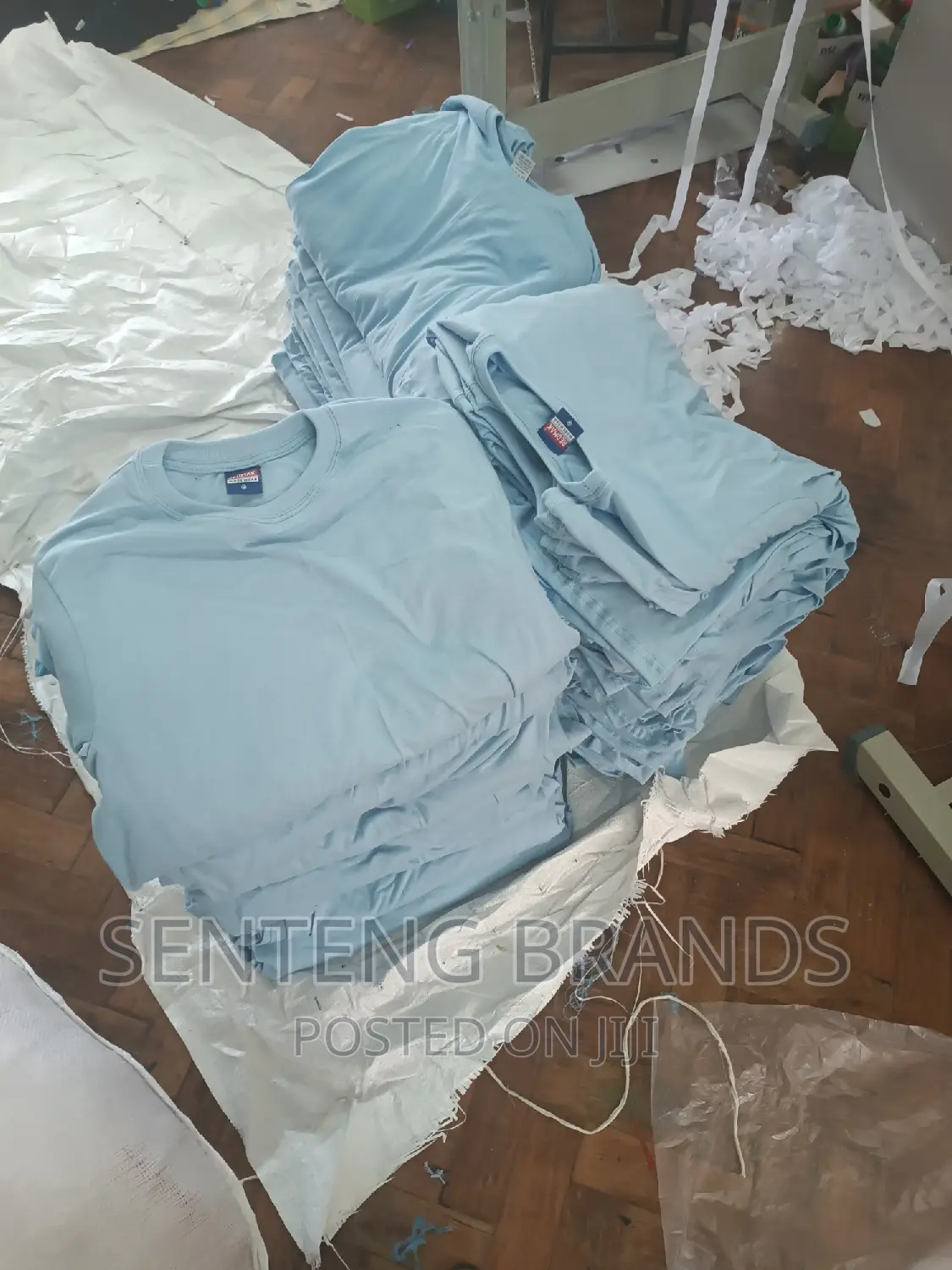 Sky Blue Round Neck T-Shirts