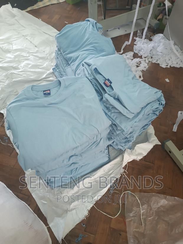 Sky Blue Round Neck T-Shirts - thumbnail 2