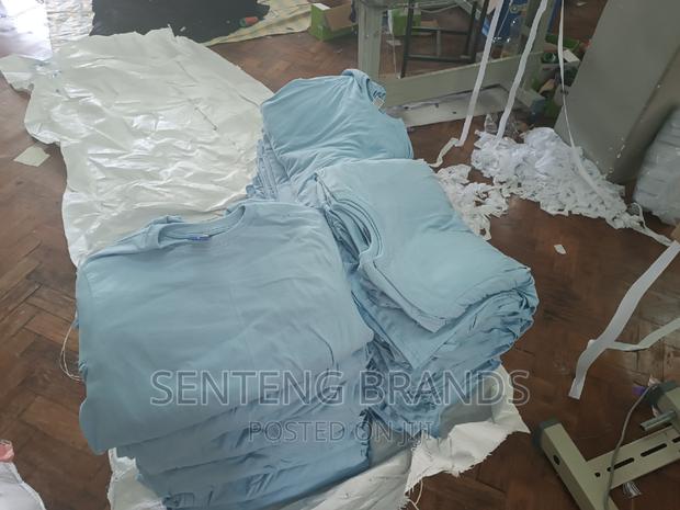 Sky Blue Round Neck T-Shirts - thumbnail 3