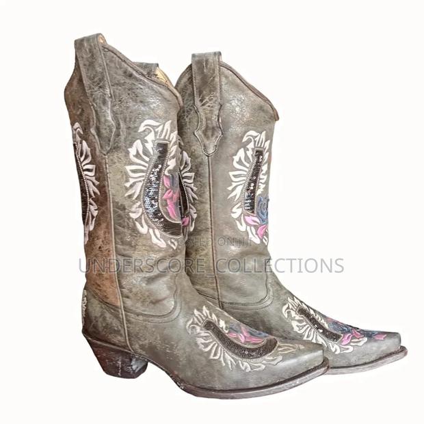 Pure Leather Cowboy Shoes - thumbnail 4