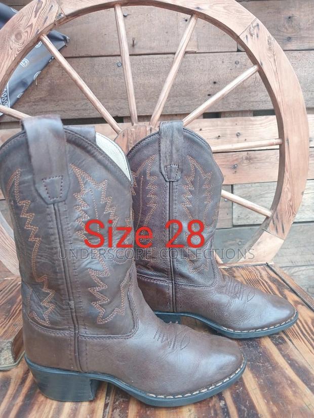 High-End Kids Cowboy Leather Shoes - thumbnail 3