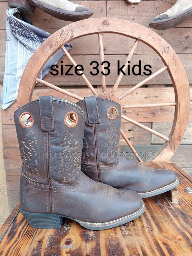 High-End Kids Cowboy Leather Shoes - thumbnail 4