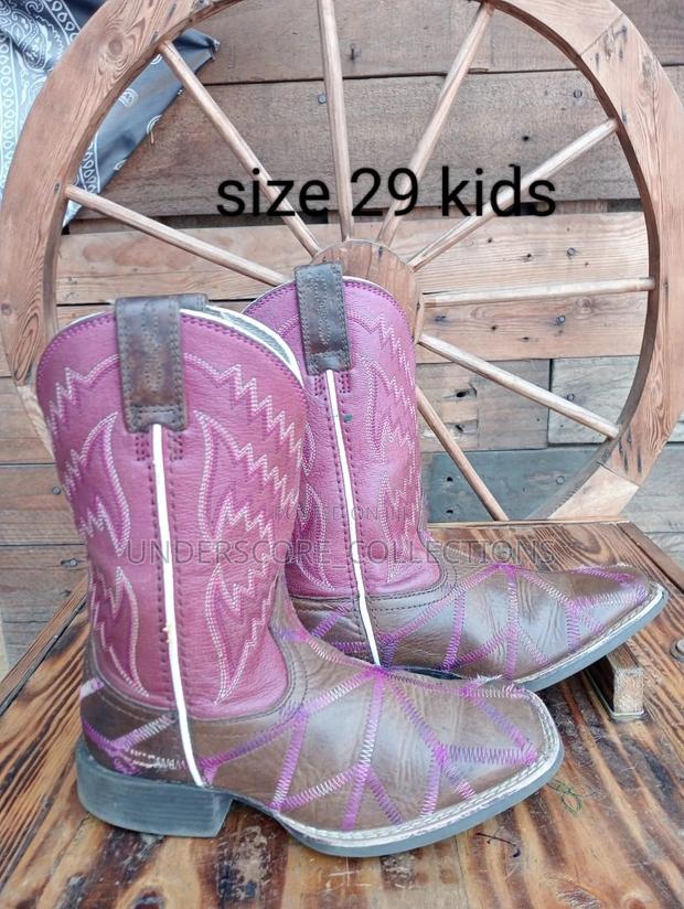 High-End Kids Cowboy Leather Shoes - thumbnail 5