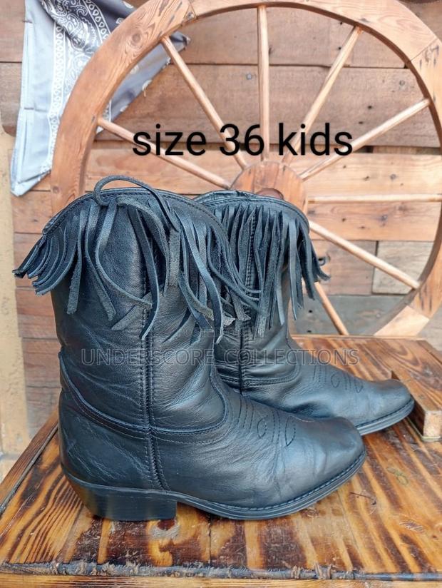 High-End Kids Cowboy Leather Shoes - thumbnail 6