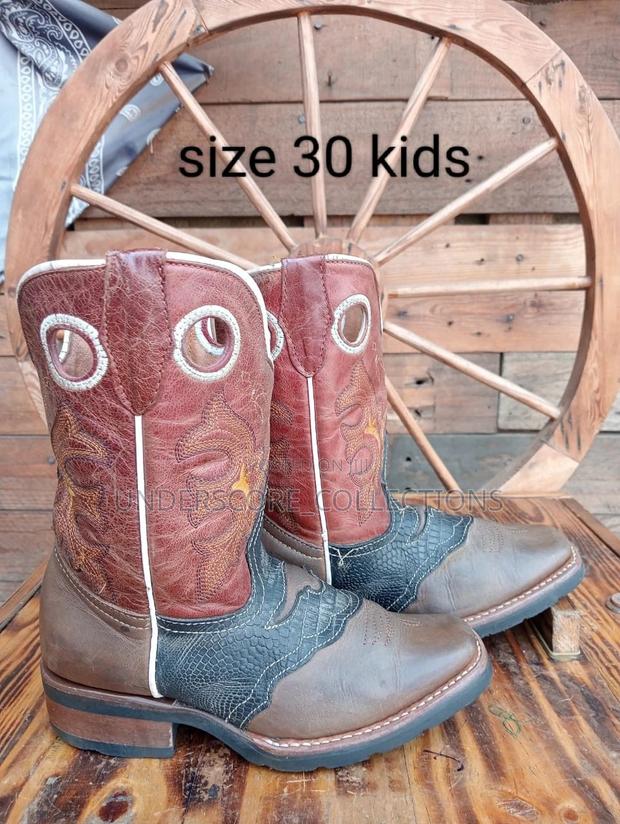 High-End Kids Cowboy Leather Shoes - thumbnail 7