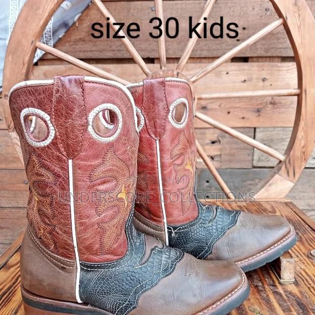 High-End Kids Cowboy Leather Shoes - thumbnail 9