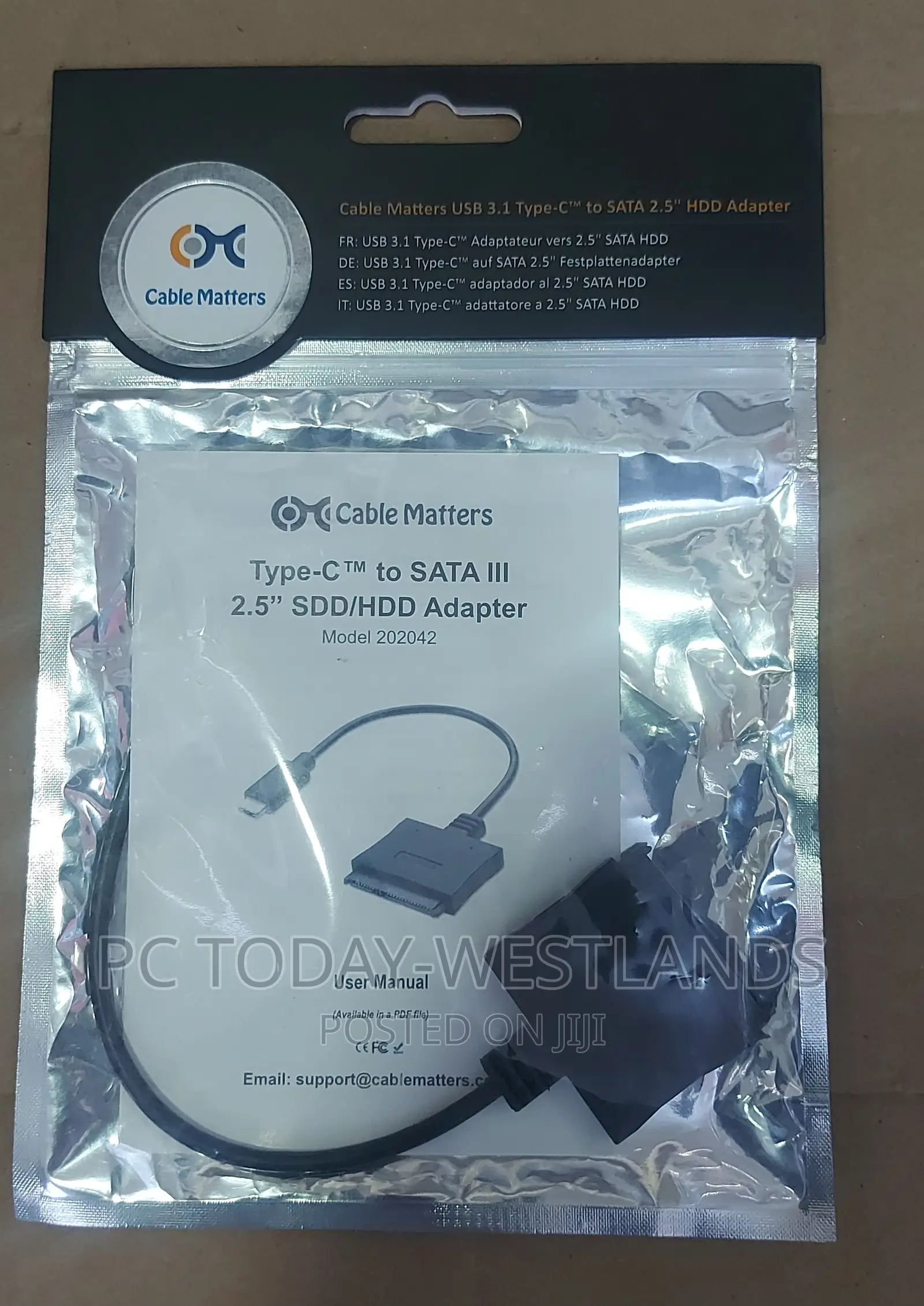Cable Matters USB C to SATA Adapter (USB-C to SATA Gen 2