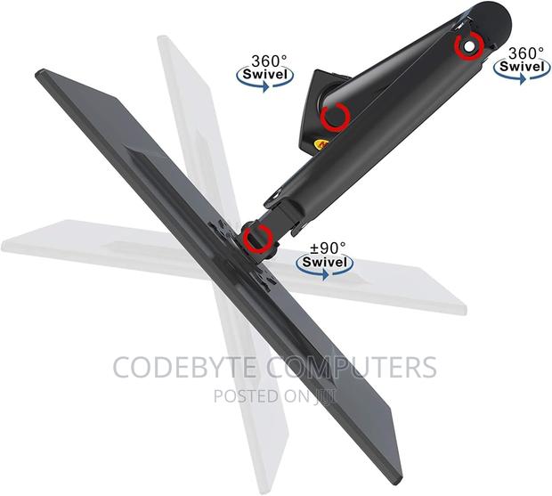 Monitor Desk Mount Stand Full Motion - thumbnail 3