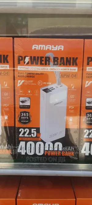 Amaya APW-04 Power Bank 40000mah 22.5W Super Fast Charging.