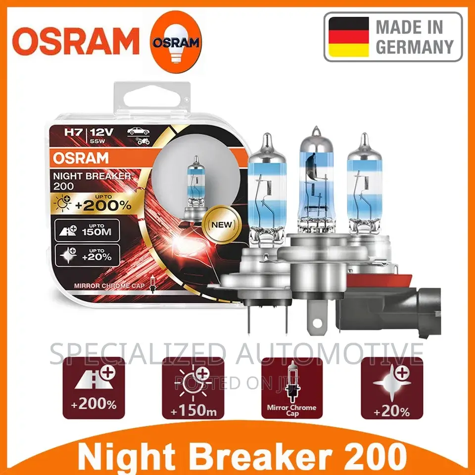 Osram Night Breaker 200 Car Headlight Bulbs H4 H7 H11 Bright in Nairobi