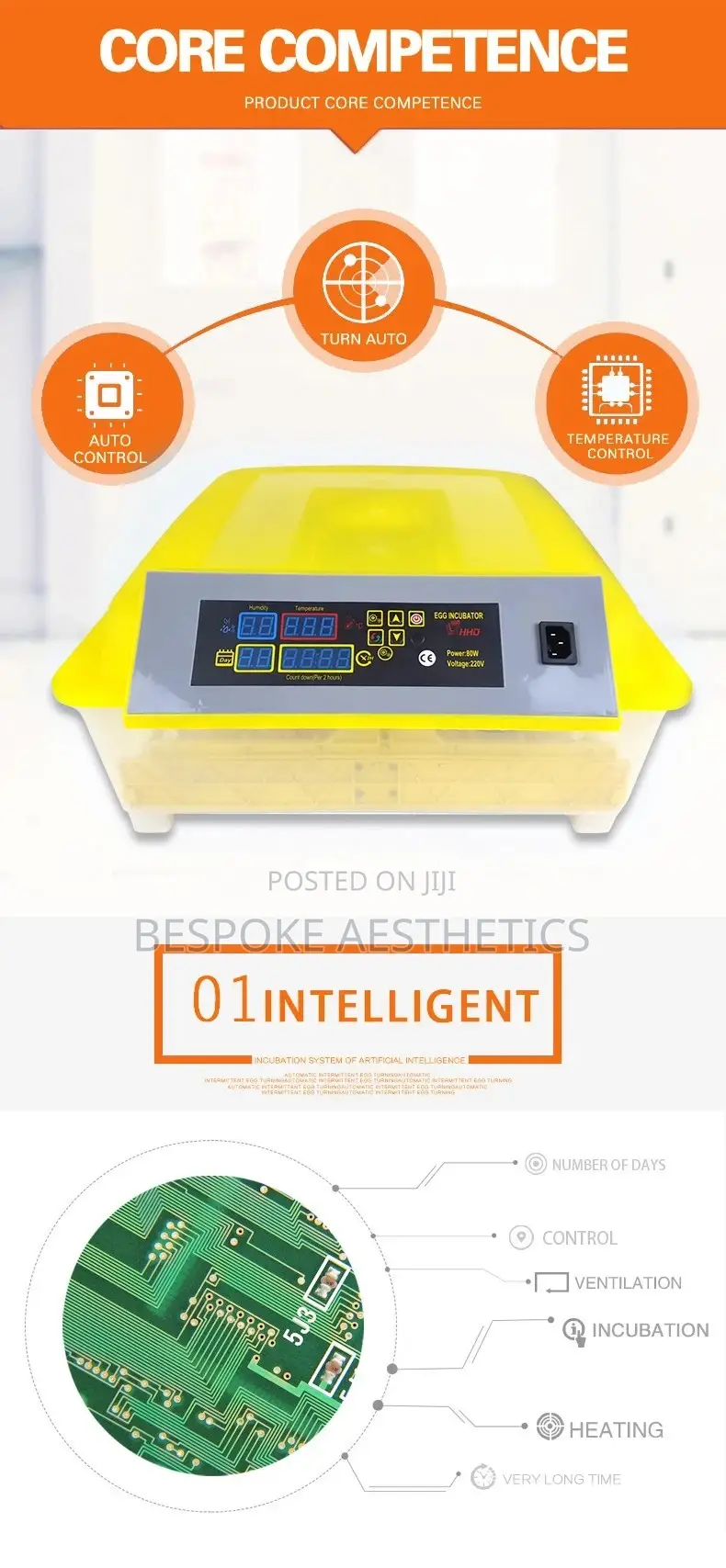 Fully-Automatic Duo Power Egg Incubator (Free Candler)