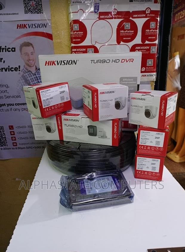 4 Channel CCTV Complete Kit-Hikvision 1080P Four Cameras Set
