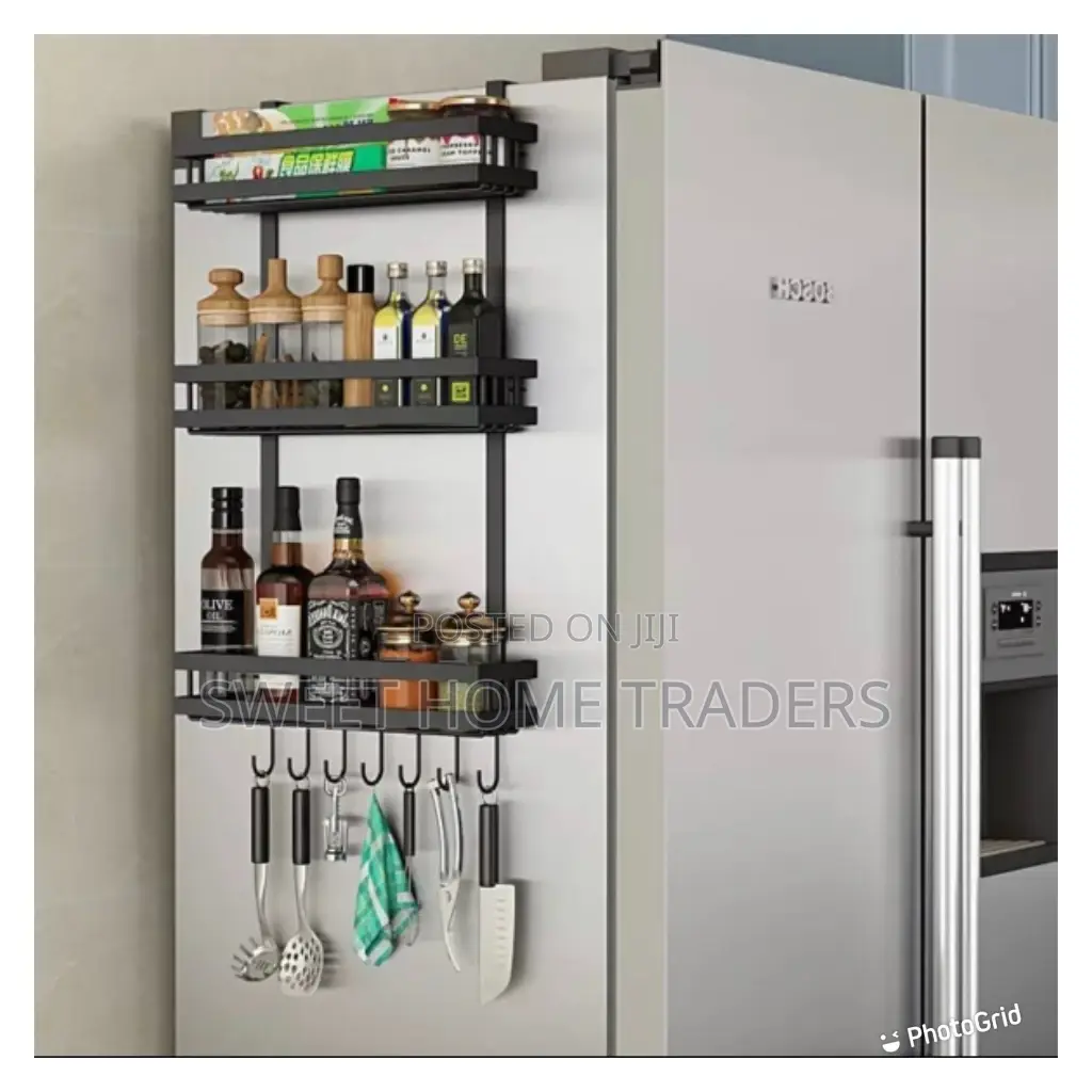 Multi-purpose Over The Fridge Side Organizer Rack
