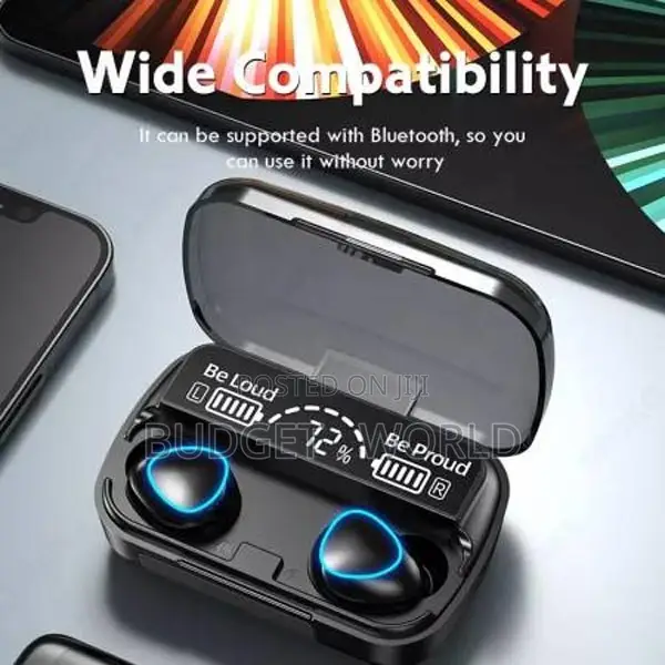 M10 TWS Bluetooth Wireless Earbuds (Black, True Wireless)