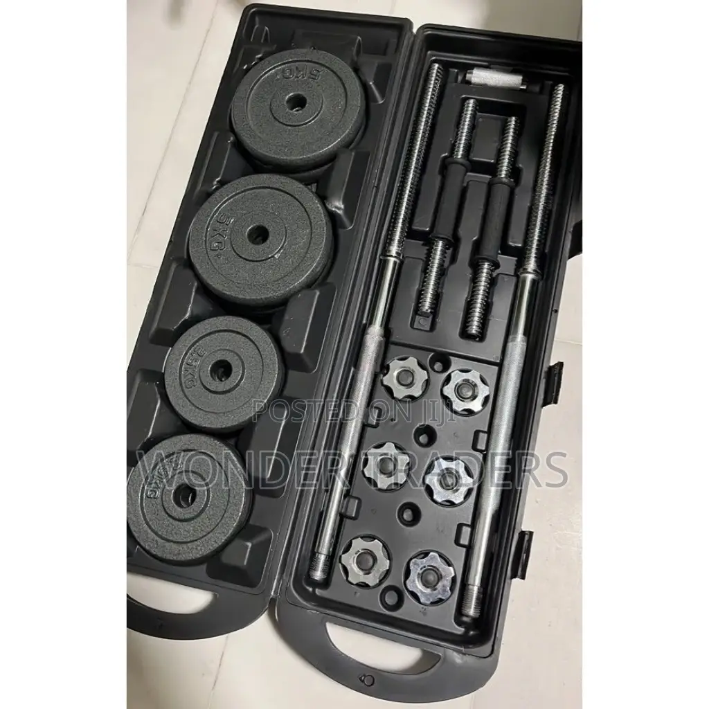 Adjustable Dumbbells 50kg Weightd With Case.