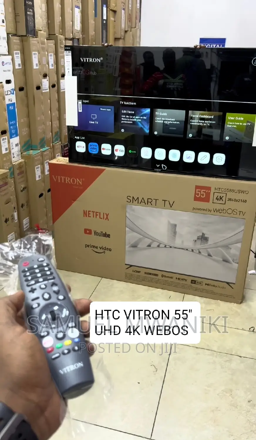Vitron 55" Uhd Frameless Webos Smart Tv + Magic Remote