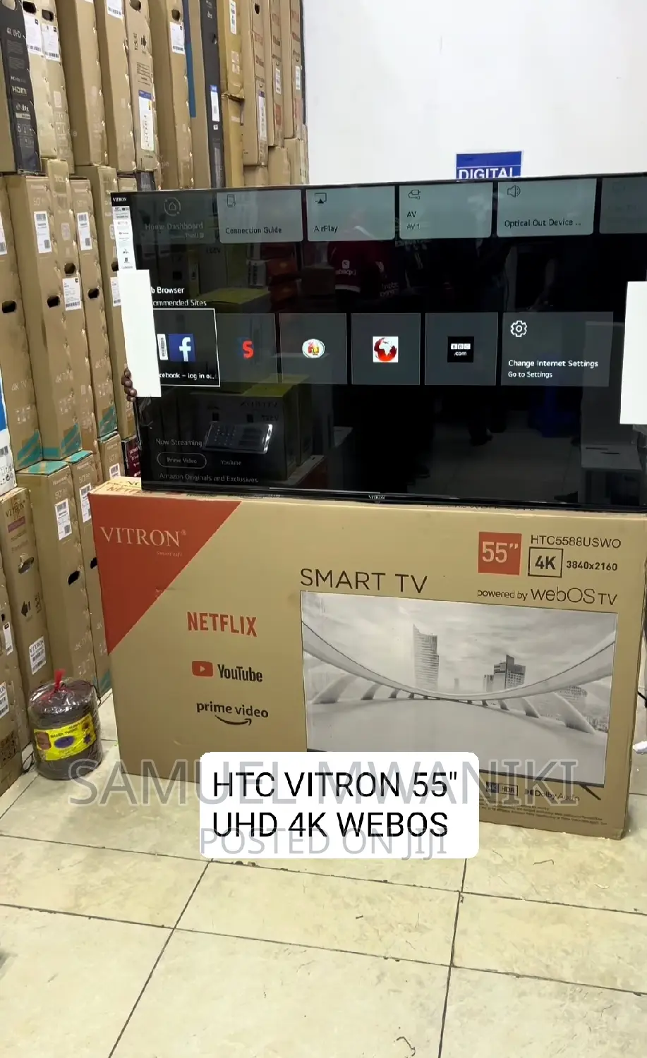 Vitron 55" Uhd Frameless Webos Smart Tv + Magic Remote