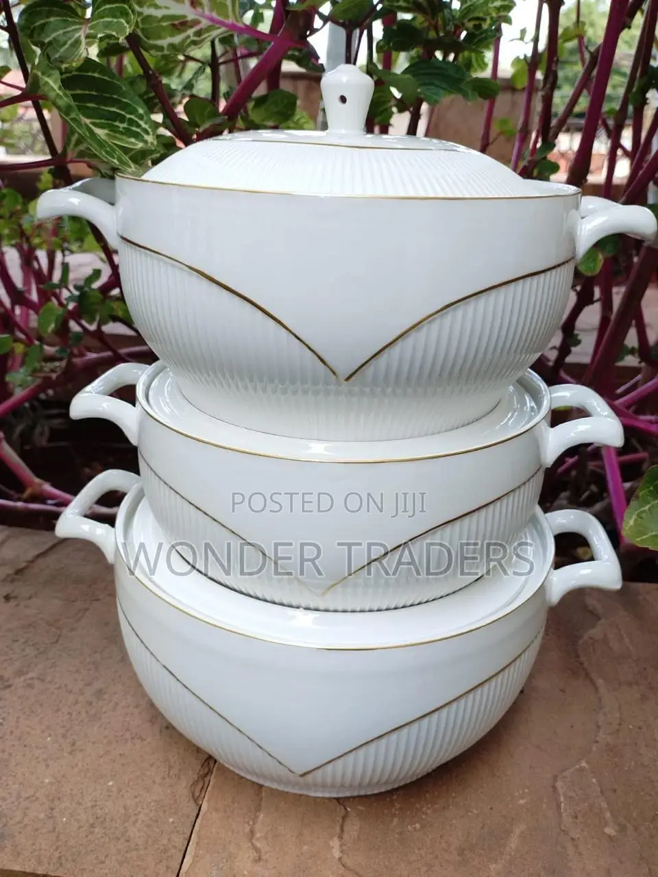 3pcs Ceremic Bowl 3.5litre,2.5ltr AND1.5