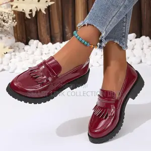 Double Sole Wet Look Brogues
