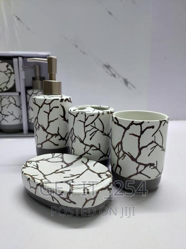 Marble Profile Ceramic 4in1 Bathroom Set