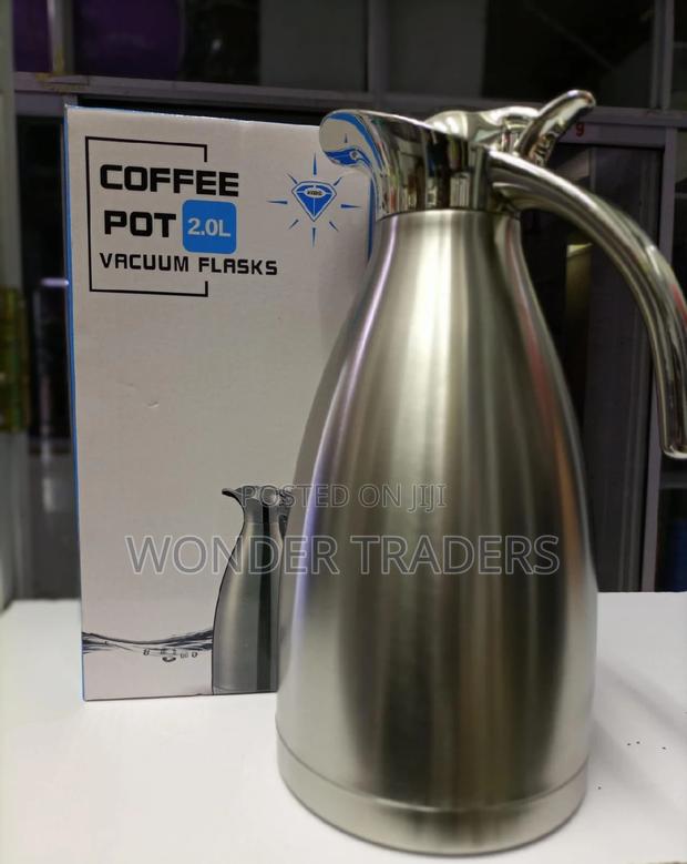 2 Litre Coffee Peacock Thermal Vacuum Flask