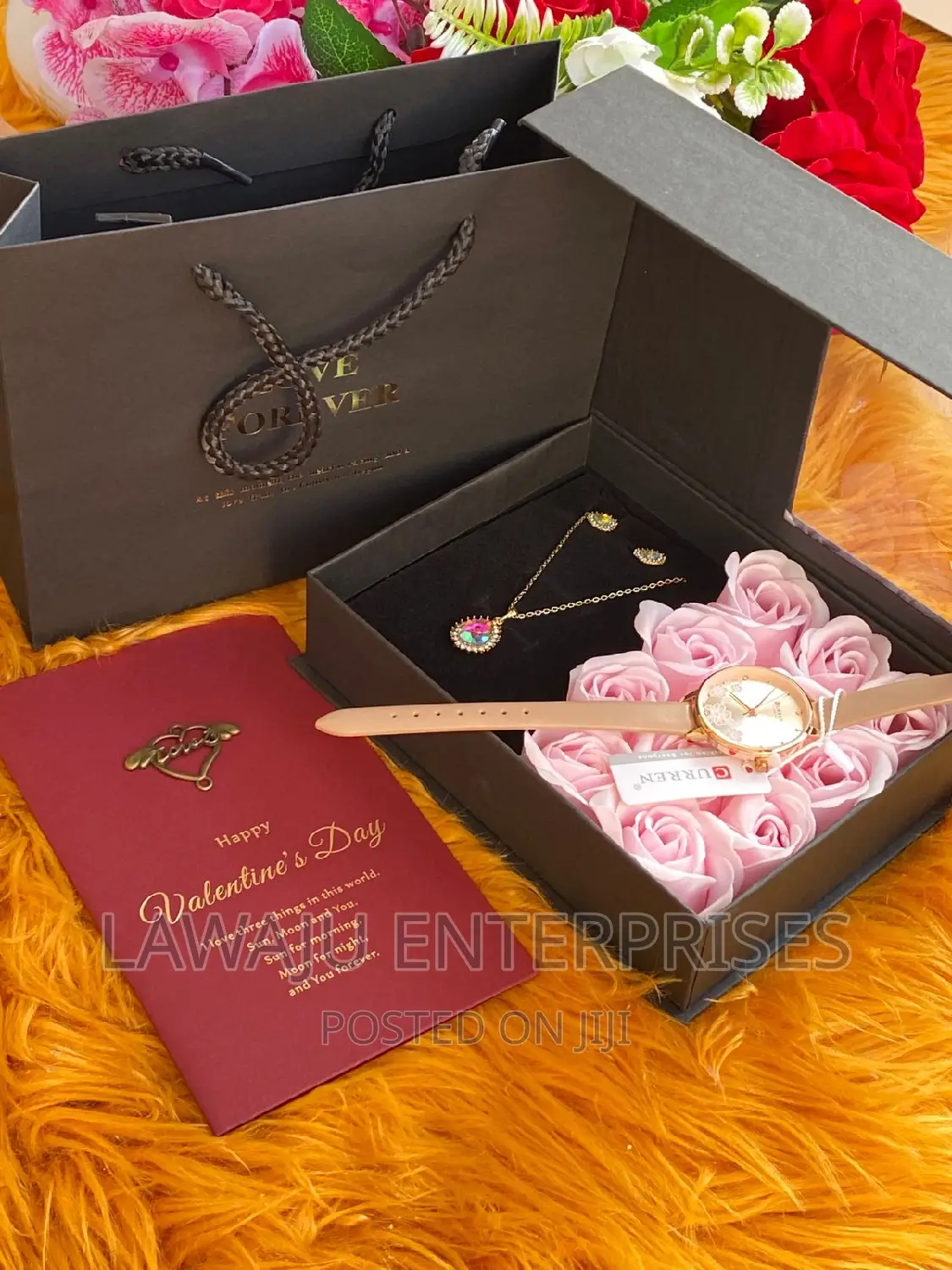 Beige Strap Ladies Watch Gift Package