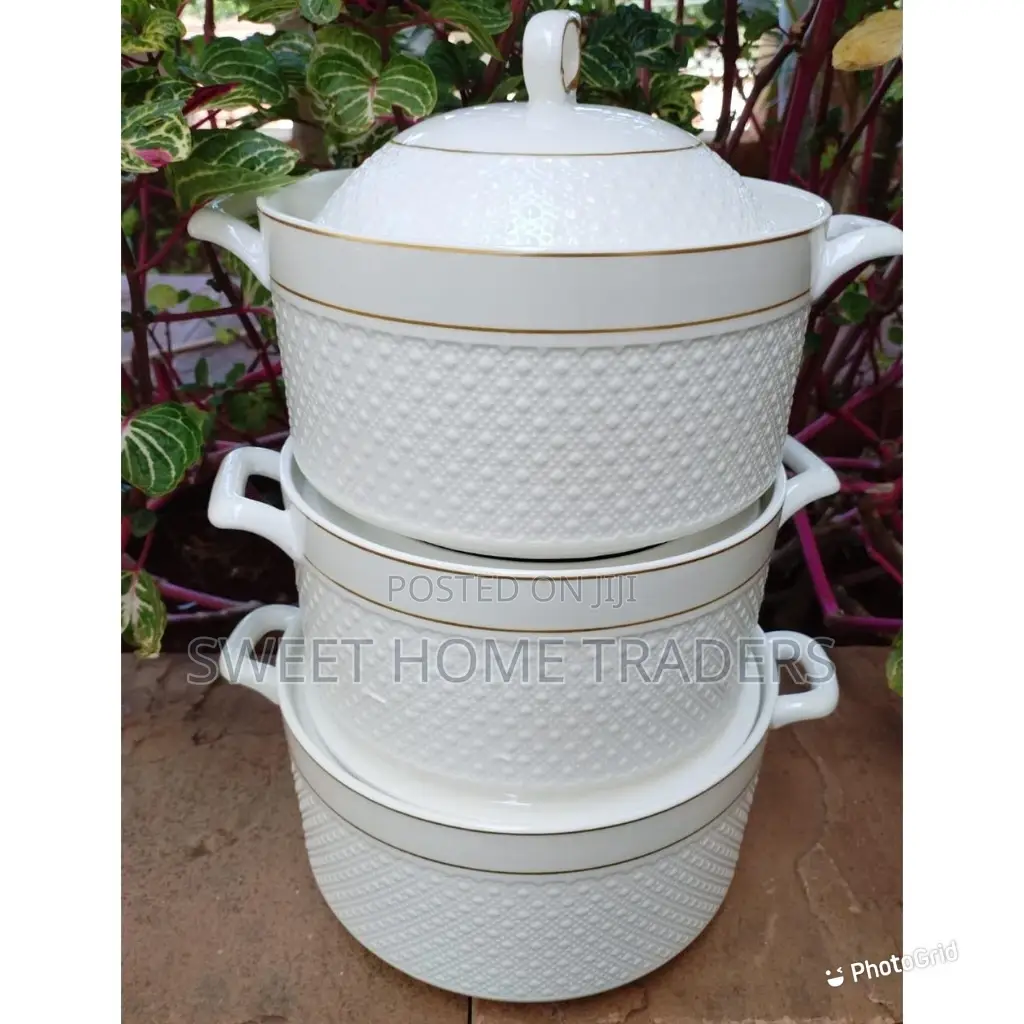 3 PCS Ceramic Bowl 3.5ltrs , 2.5 LTRS and 1.5 LTRS