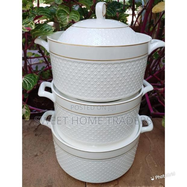 3 PCS Ceramic Bowl 3.5ltrs , 2.5 LTRS and 1.5 LTRS