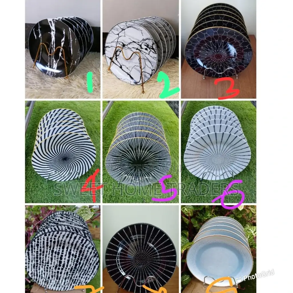 6 PCS Ceramic Plates All Prints Instock