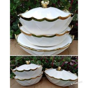 3 PCS Soup Pots Ceramic Oval Bowl - thumbnail 2