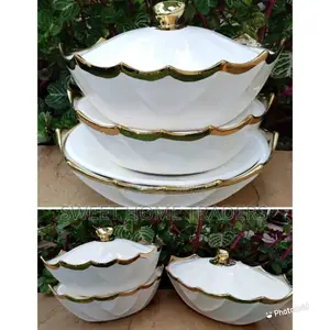 3 PCS Soup Pots Ceramic Oval Bowl