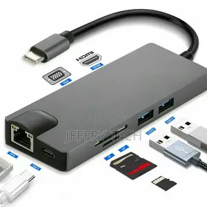 8 in 1 Multiport Type C to USB-C HDMI Adapter USB 3.0 Cab
