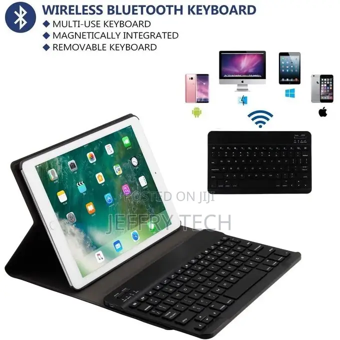 Detachable Leather Bluetooth Keyboard Case for iPad Air 2 9.
