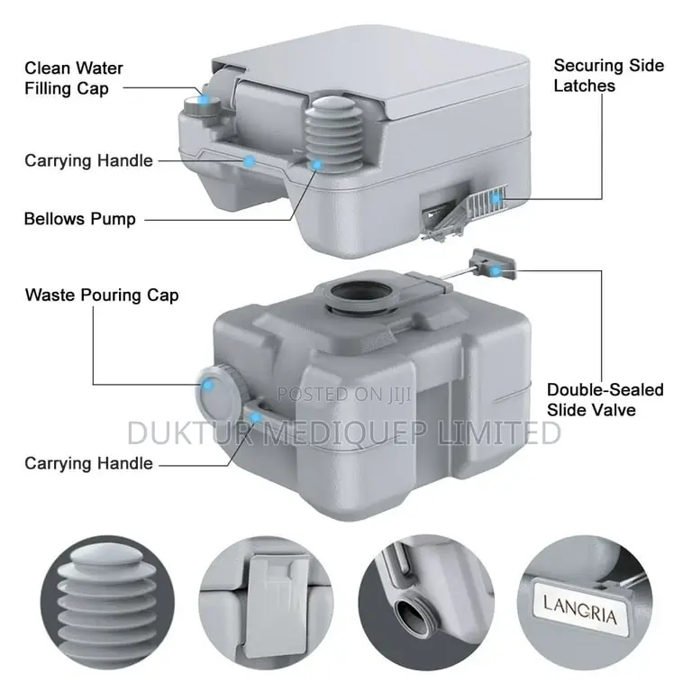 20L Camping Toilet Commode
