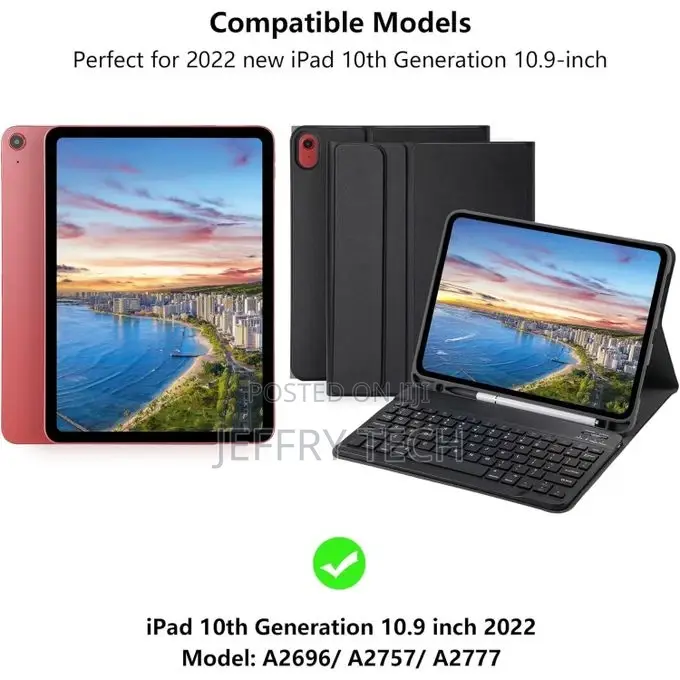 iPad 10th Generation Case With Keyboard 10.9 Inch Smart Foli