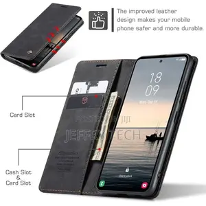 Samsung Galaxy S23 FE Leather Flip Wallet Case With 3 Credit