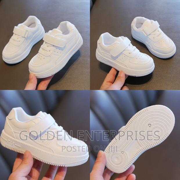 White Kid's Unisex Fashion Sneakers 21-37