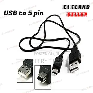 Charging and Data Transfer Cable From (USB) to (5 Pin)