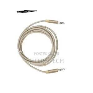 3.5MM AUX Cable, Golden Plated With High Fidelity Nylon W