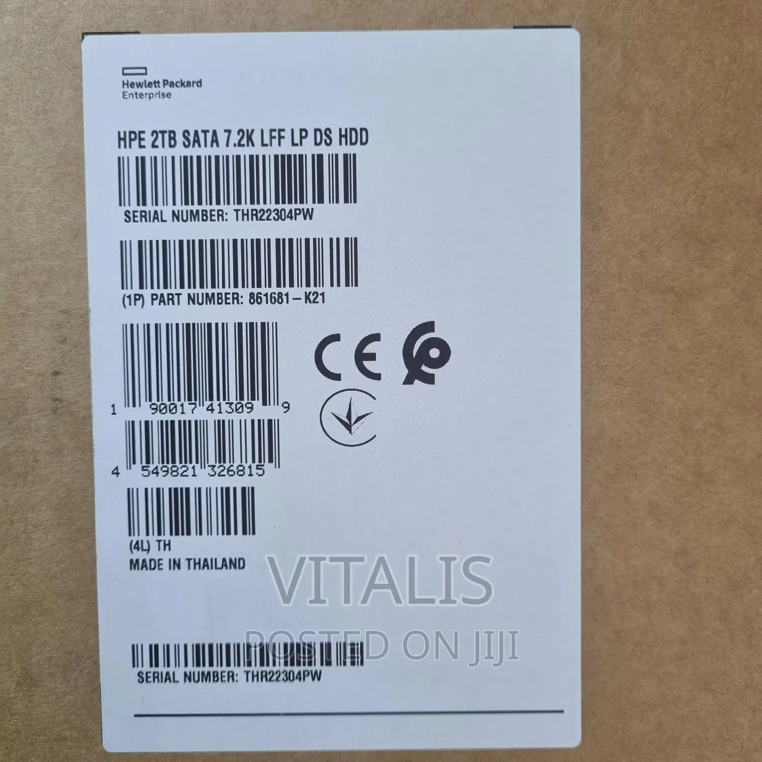 HPE 2tb Hard Disk.