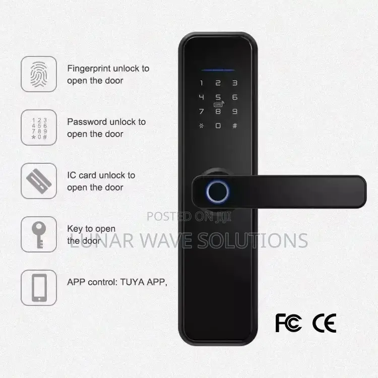 Fingerprint Door Lock With 2 Level Handles, Smart Door Lock,