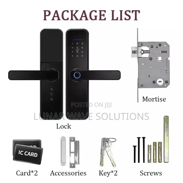 Fingerprint Door Lock With 2 Level Handles, Smart Door Lock,