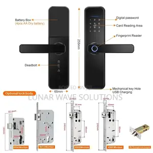 Fingerprint Door Lock With 2 Level Handles, Smart Door Lock,