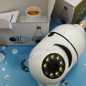 Bulb Camera, Wifi Wireless Security Camera, 360 Degree PTZ.